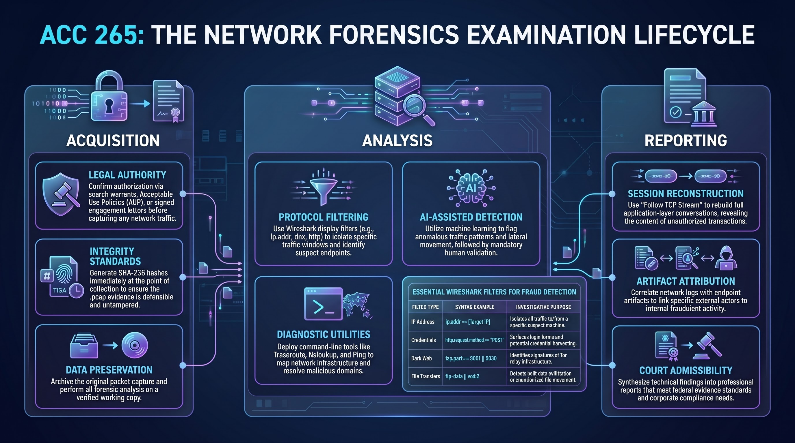 Network Forensics: Wireshark Packet Analysis & Warrants