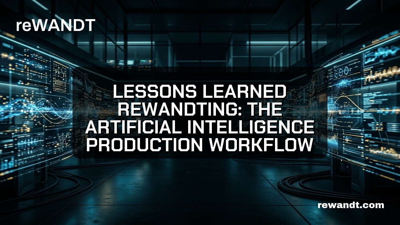 Lessons Learned reWandting: The Artificial Intelligence Production Workflow